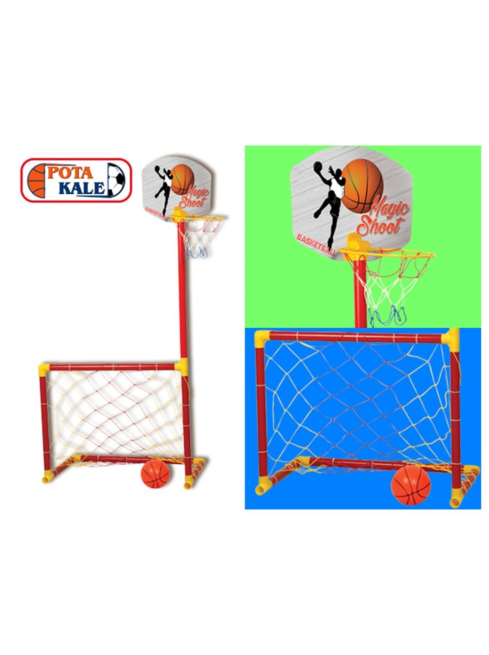 Spor Oyuncakları, MATRAX, Matrax PORTATİF KALE-BASKET POTASI2 Sİ 1 ARADA