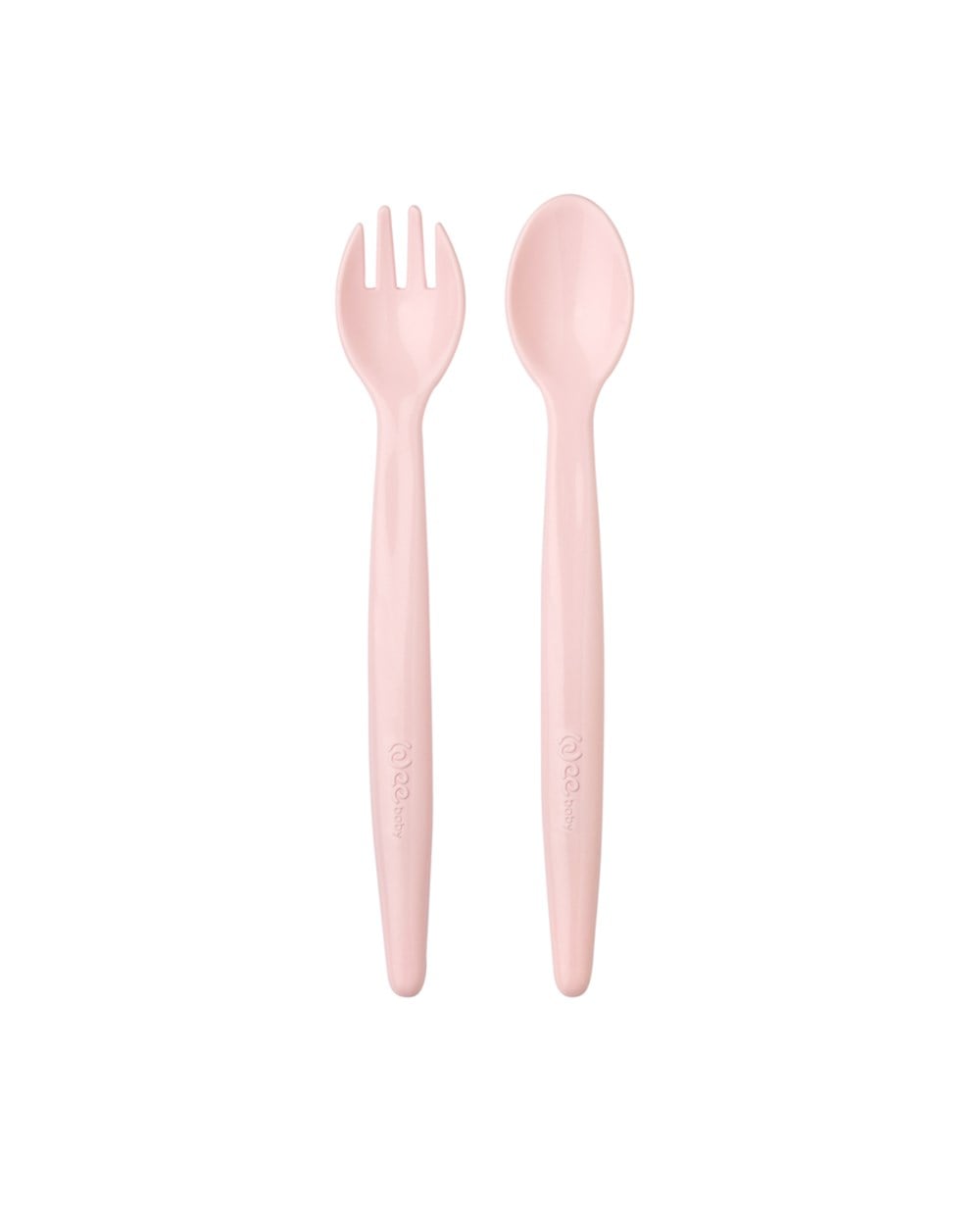 Tabak ve Kaşıklar, WEE BABY, Wee Baby Çatal Kaşık Seti Saklama Kutulu 134 Pembe