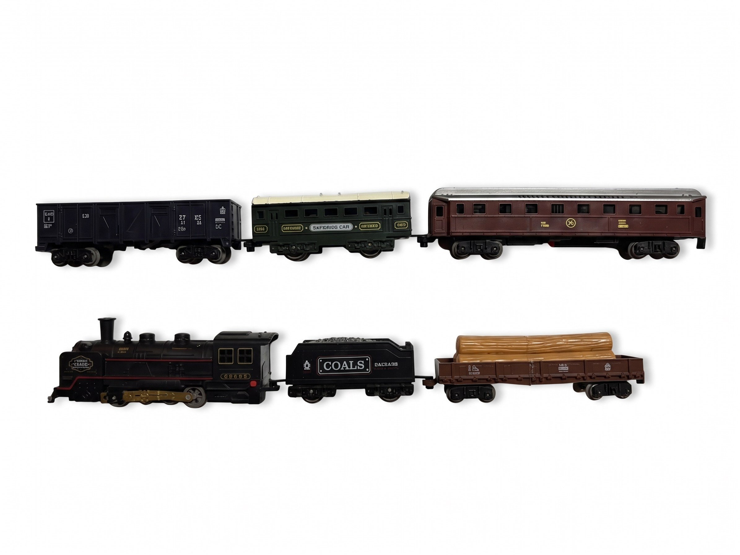 Tren ve Garaj Setleri, 4İ OYUNCAK, Klasik Tren Seti Sesli ve Işıklı 1 Lokomotif 5 Vagon 19 Ray