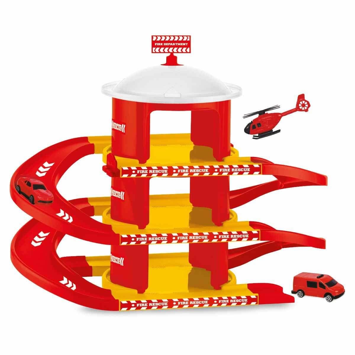 Tren ve Garaj Setleri, Sunman, Maxx Wheels 3 Katlı Otopark Garaj Seti 35351 İtfaiye