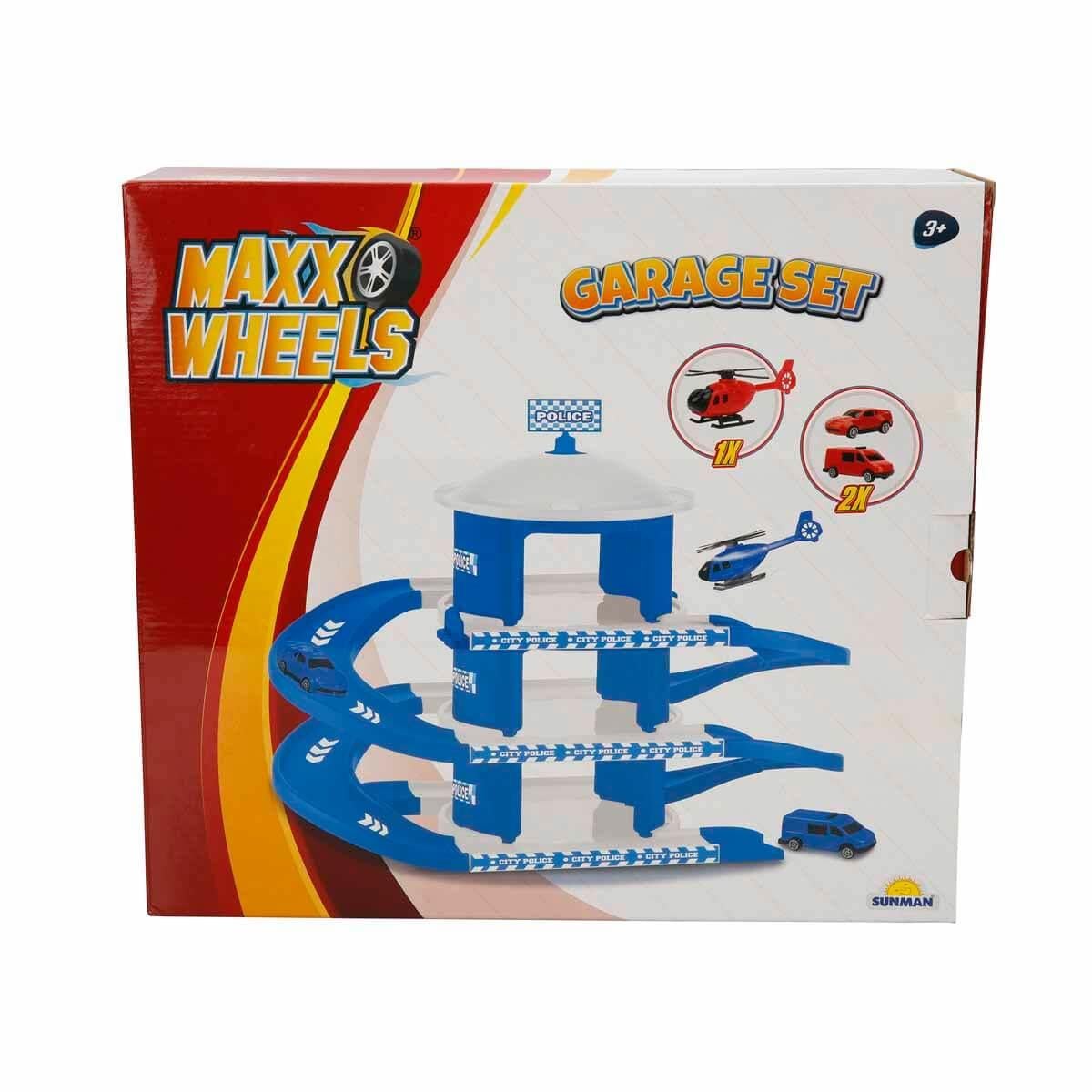 Tren ve Garaj Setleri, Sunman, Maxx Wheels 3 Katlı Otopark Garaj Seti 35351 Polis