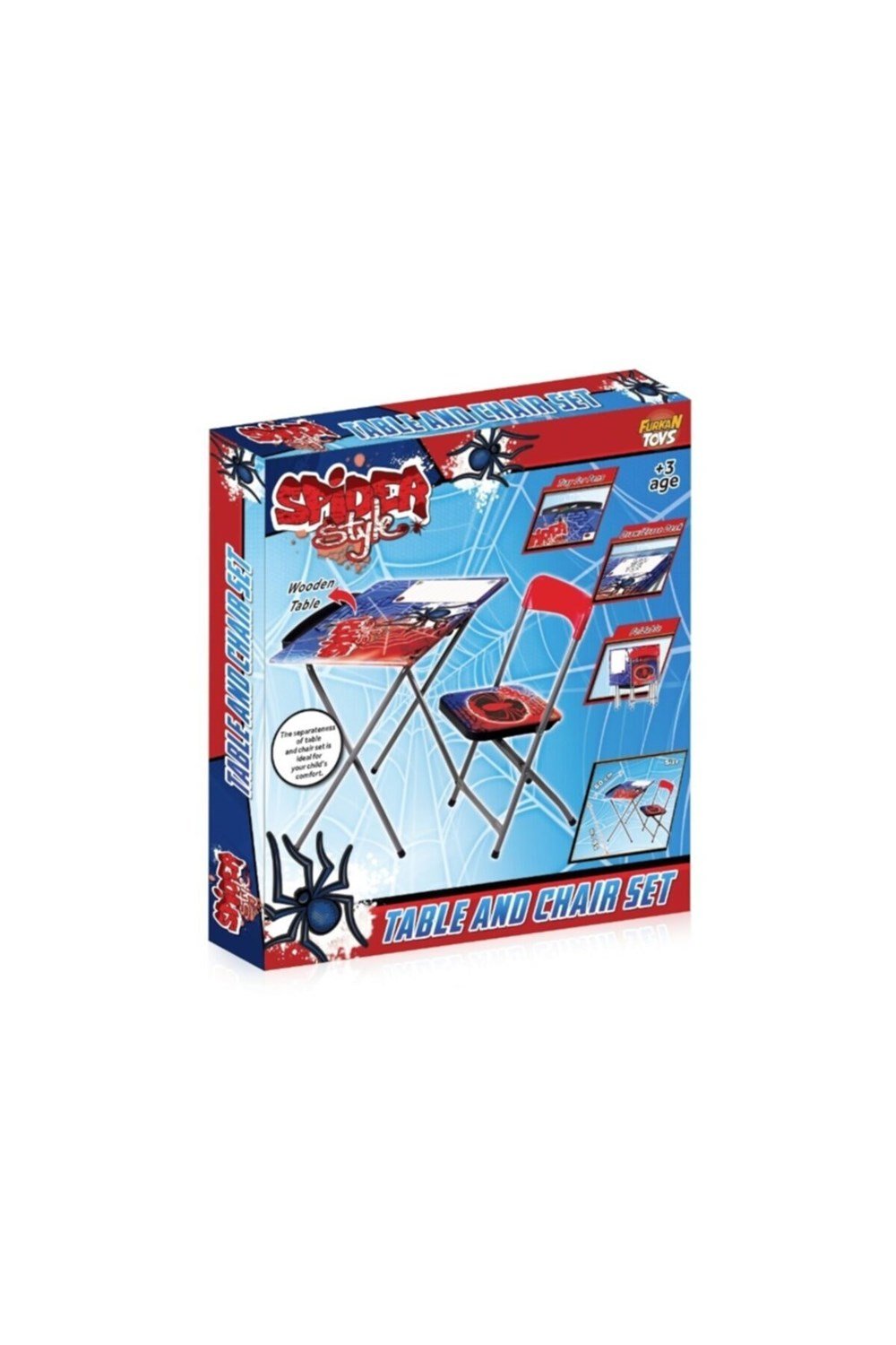 Yazı Tahtası ve Çalışma Masası, Furkan Toys, Çocuk Katlanır Masa Sandalye Seti