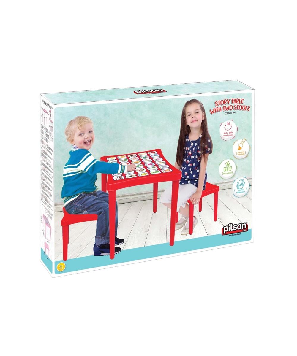 Yazı Tahtası ve Çalışma Masası, Pilsan, Pilsan Story İki Tabureli Masa Kırmızı