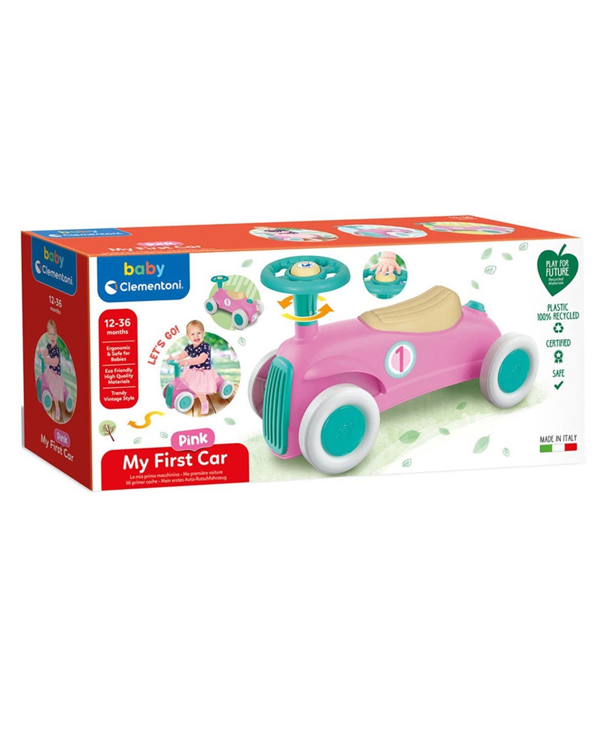 Yürüme Arkadaşları, Clementoni, Baby Clementoni İlk Klasik Arabam Pembe 17455