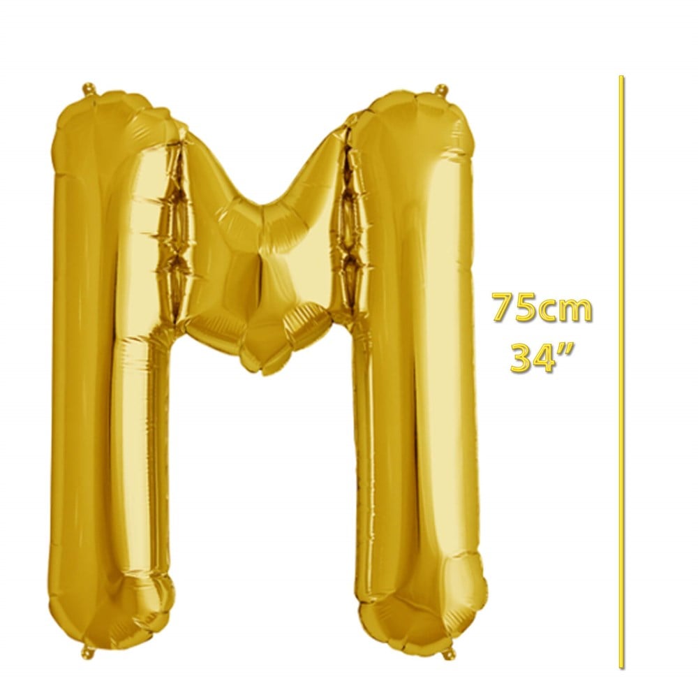 Folyo Harf M Gold Balon 75cm ( 34 inç )34