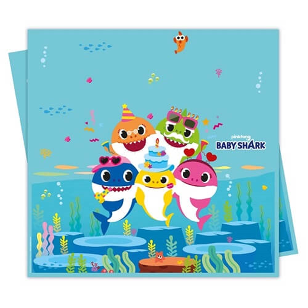 Lisanslı Masa ÖrtüleriBaby Shark Temalı Masa Örtüsü 120*180BALONEVİ