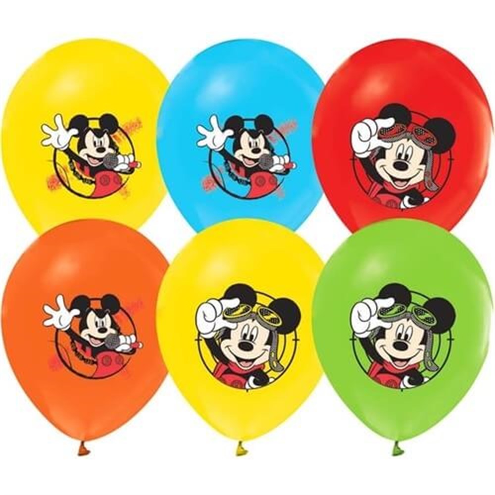 Lisanslı Baskılı Latex BalonlarMickey Mouse Temalı Lisanslı Balon 10 'lu PaketBALONEVİ
