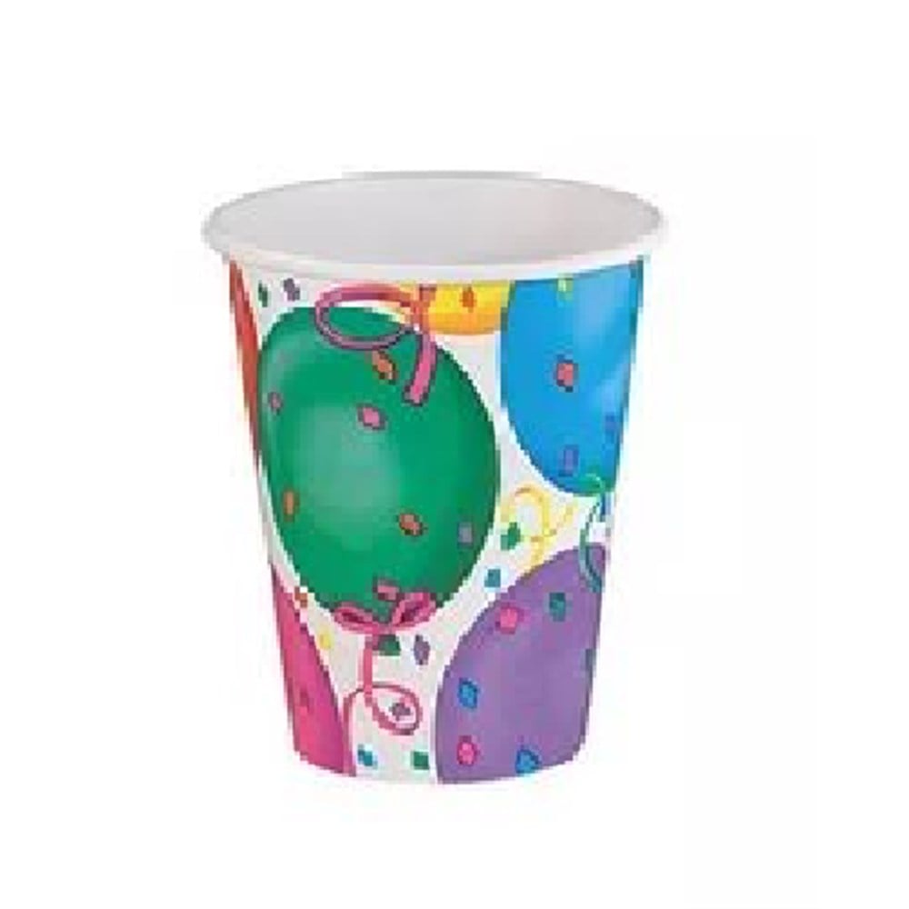 Roll-Up Karton Bardak BalonluDüz Renk Karton Bardaklar
