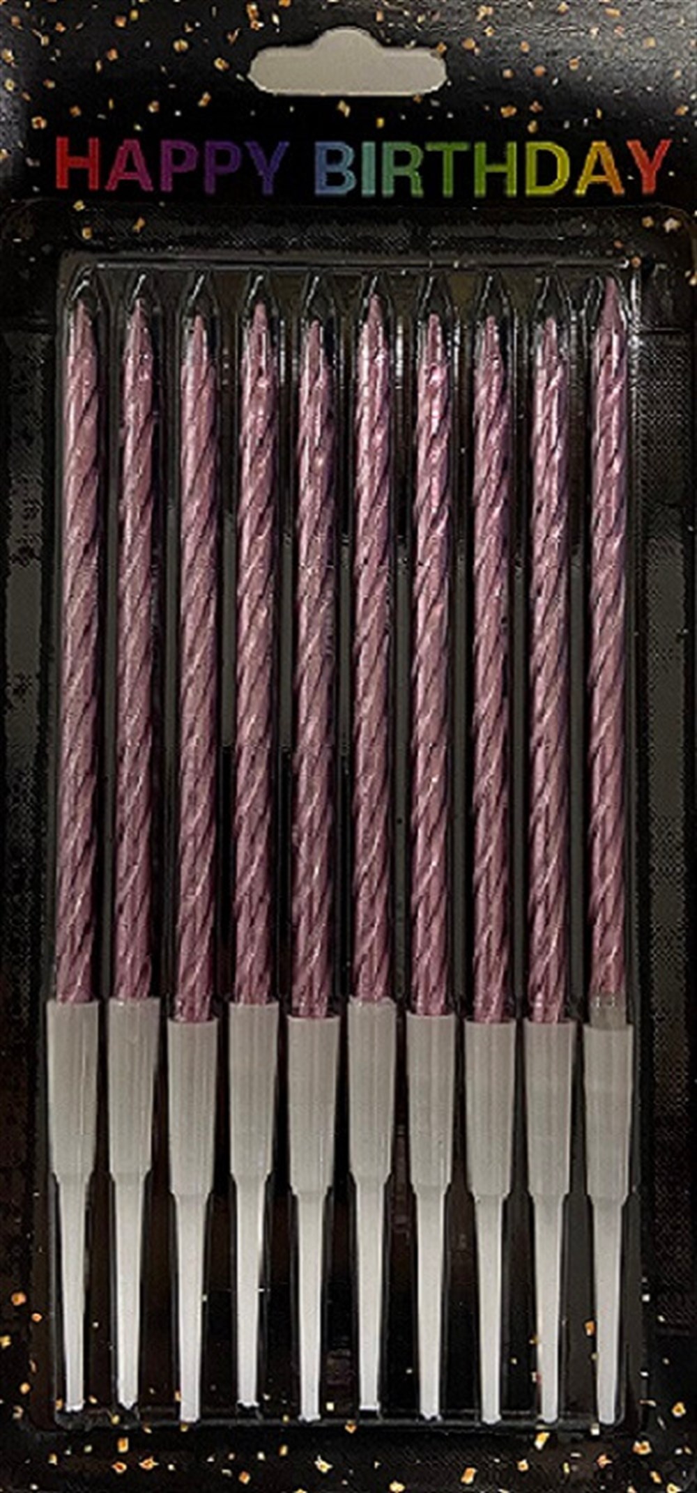 Diğer MumlarBurgulu Pasta Mumu 13cm Pembe 10'luİTHAL