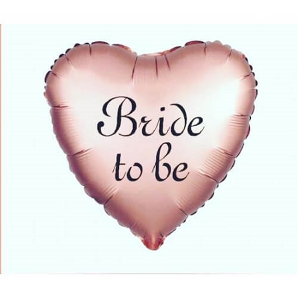 Folyo Balon Kalp ÇeşitleriKalp Folyo Balon Bronz Rose Gold Bride To Be 65 cmİTHAL
