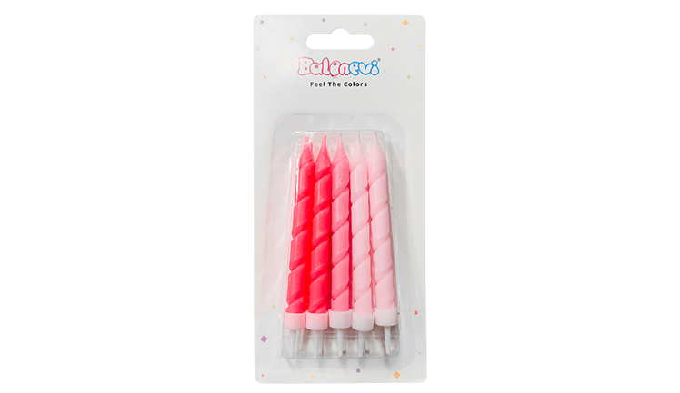 Dekoratif ve Pasta MumlarıPembe Renkler Pasta Mumu  8 cm 10 AdetİTHAL