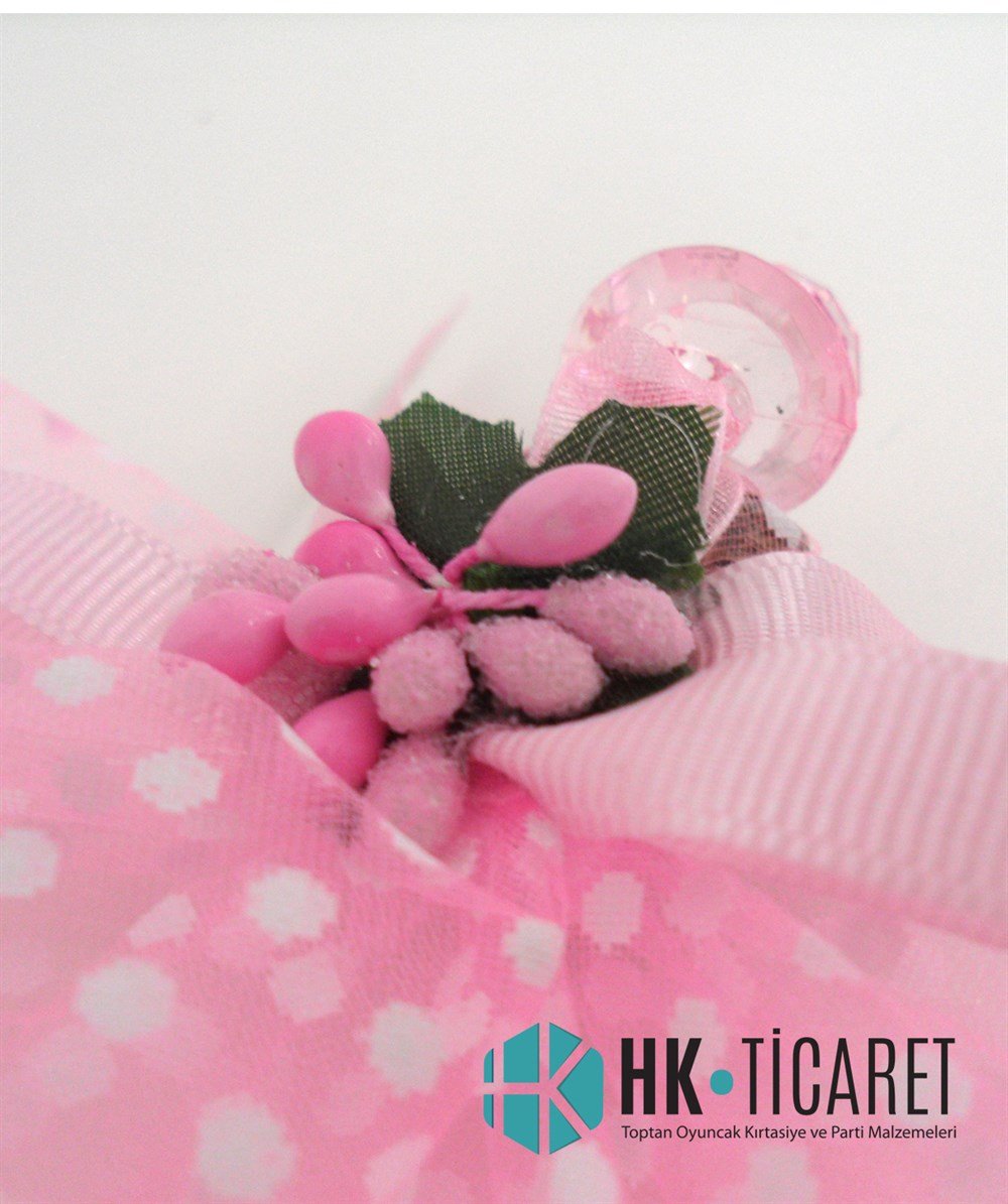 Pembe Çiçekli Bebek Emzikli Mıknatıslı Lavanta Koku No3Lavanta Keseleri