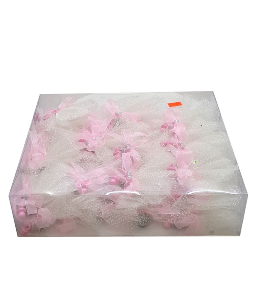 Pembe Emzikli Gümüş Kurdela Lavanta koku No5Lavanta Keseleri