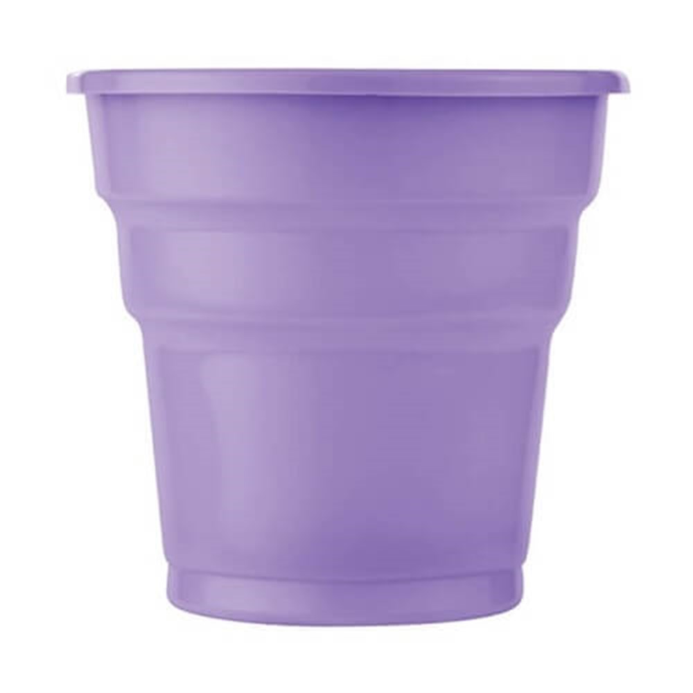Düz Renk Plastik BardaklarPlastik Meşrubat Bardağı Lila 25'liRoll Up