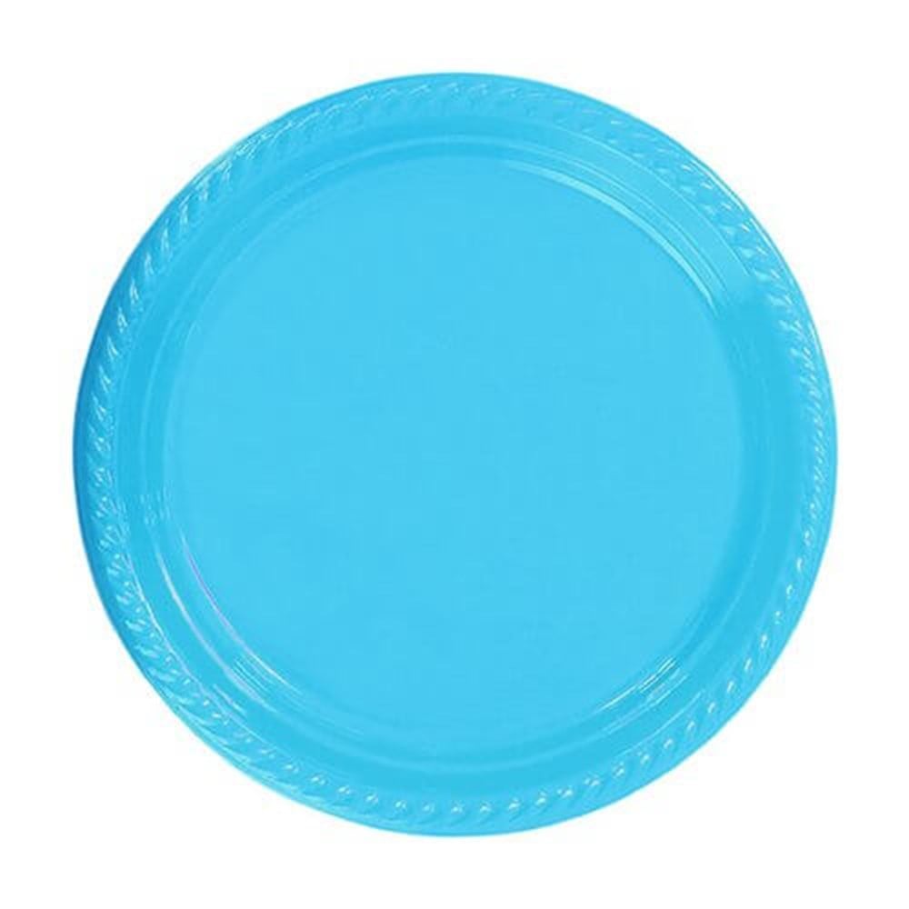 Yuvarlak Plastik Tabaklar 26cmTabak Plastik 26cm Mavi 8'liRoll Up