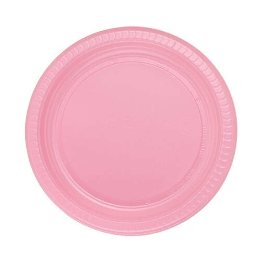 Yuvarlak Plastik Tabaklar 26cmTabak Plastik 26cm Pembe 8'liRoll Up