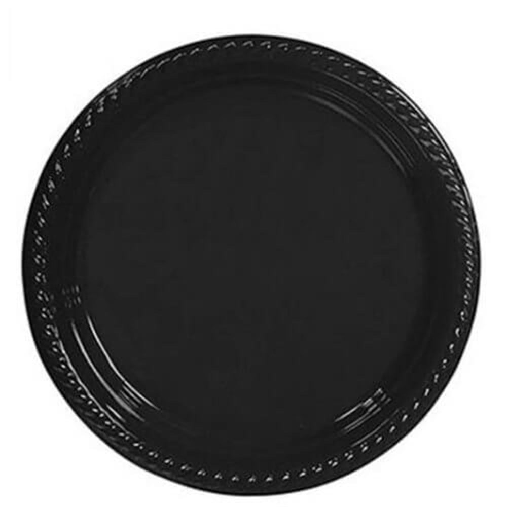Yuvarlak Plastik Tabaklar 26cmTabak Plastik 26cm Siyah 8'liRoll Up