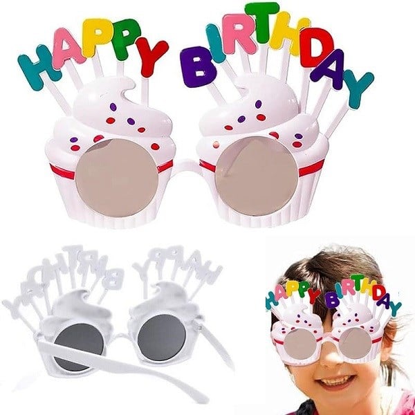 Parti AksesuarlarıHappy Birthday Cupcakes Gozluk BeyazYerli Üretim