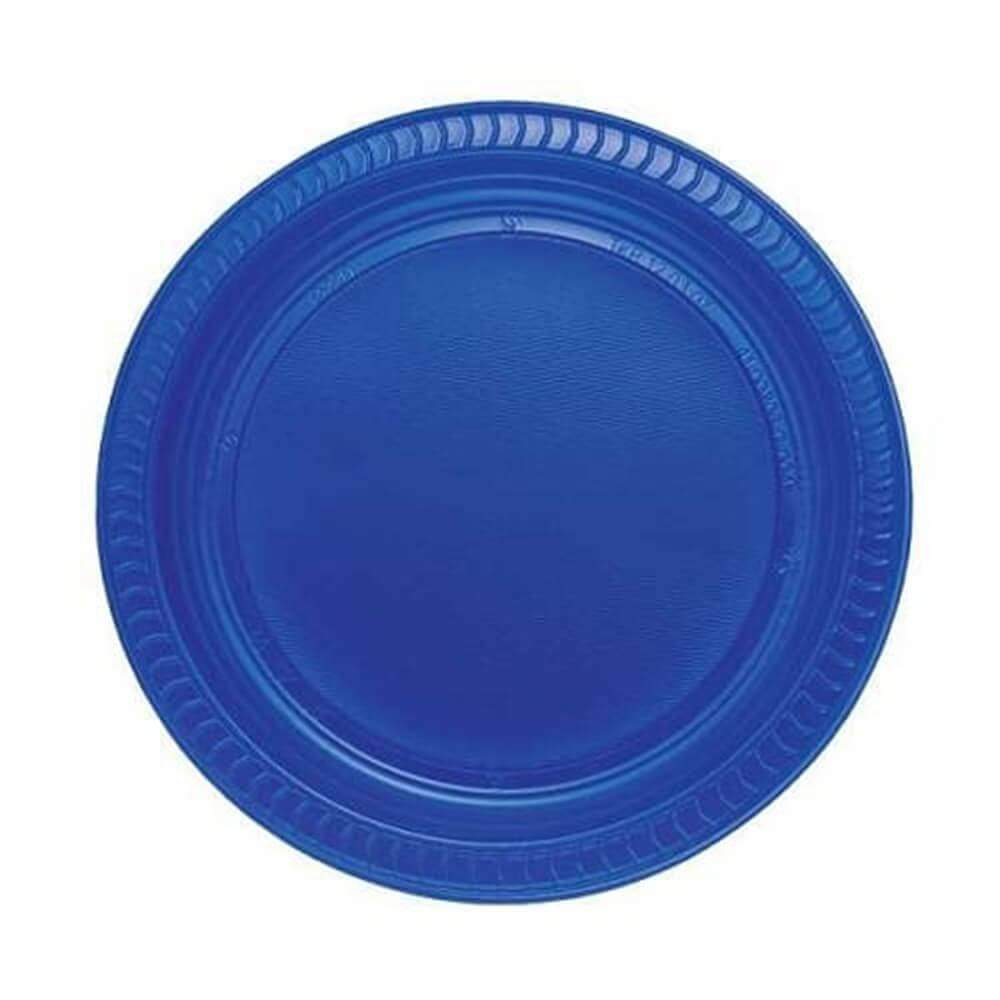 Yuvarlak Plastik Tabaklar 26cmTabak Plastik 26cm Lacivert 25'liYerli Üretim