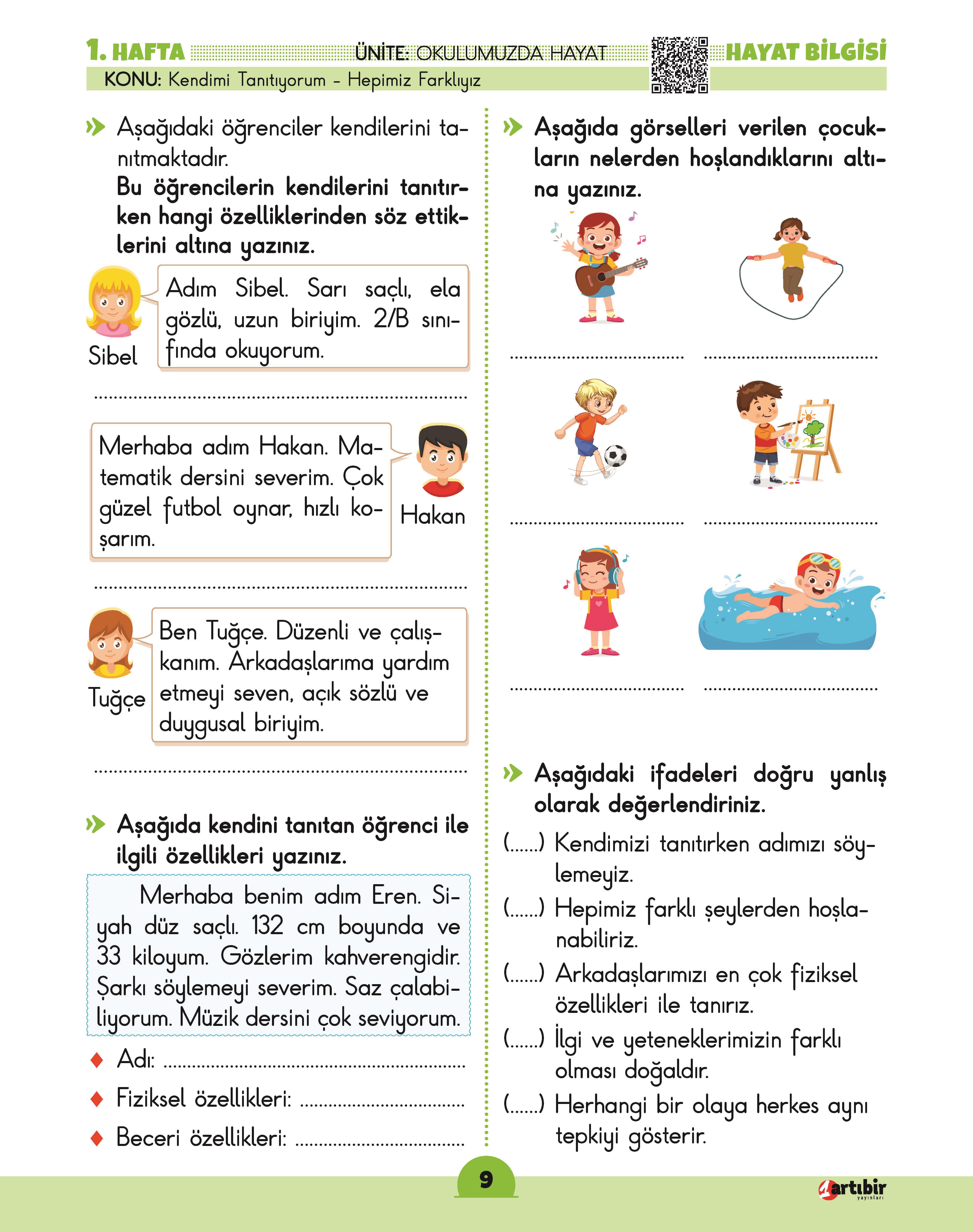 2 Sınıf (HEY) Tüm Dersler Soru Bankası (Haftalık Etkinlik Yaprakları)