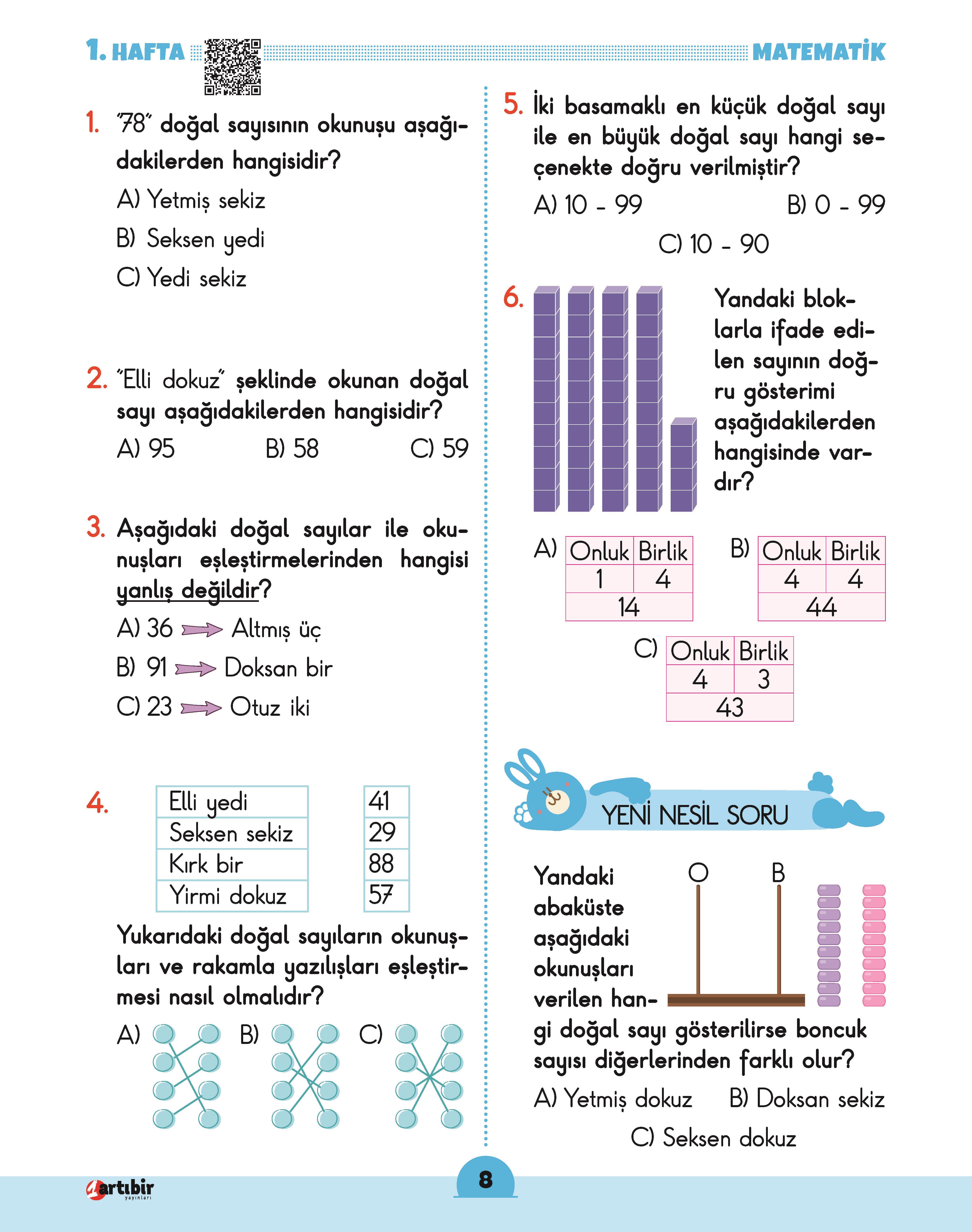 2 Sınıf (HEY) Tüm Dersler Soru Bankası (Haftalık Etkinlik Yaprakları)