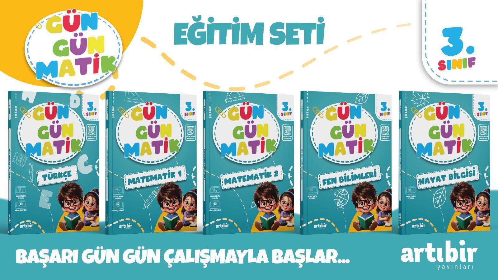 3 Sınıf GÜN GÜN Seti Yeni Nesil Soru Bankası 2025 (Ev Ödevlerine Yardımcı Test ve Etkinlikler)