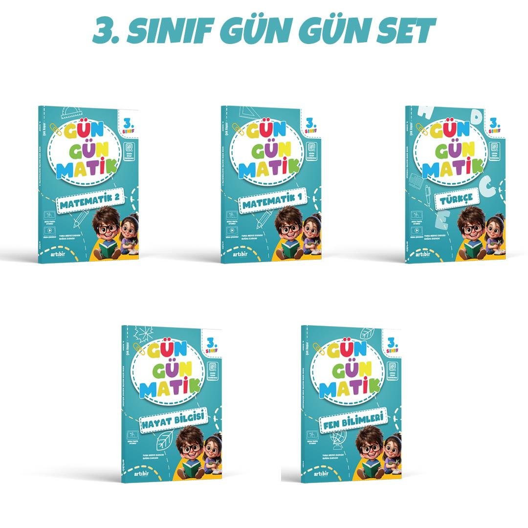 3 Sınıf GÜN GÜN Seti Yeni Nesil Soru Bankası 2025 (Ev Ödevlerine Yardımcı Test ve Etkinlikler)