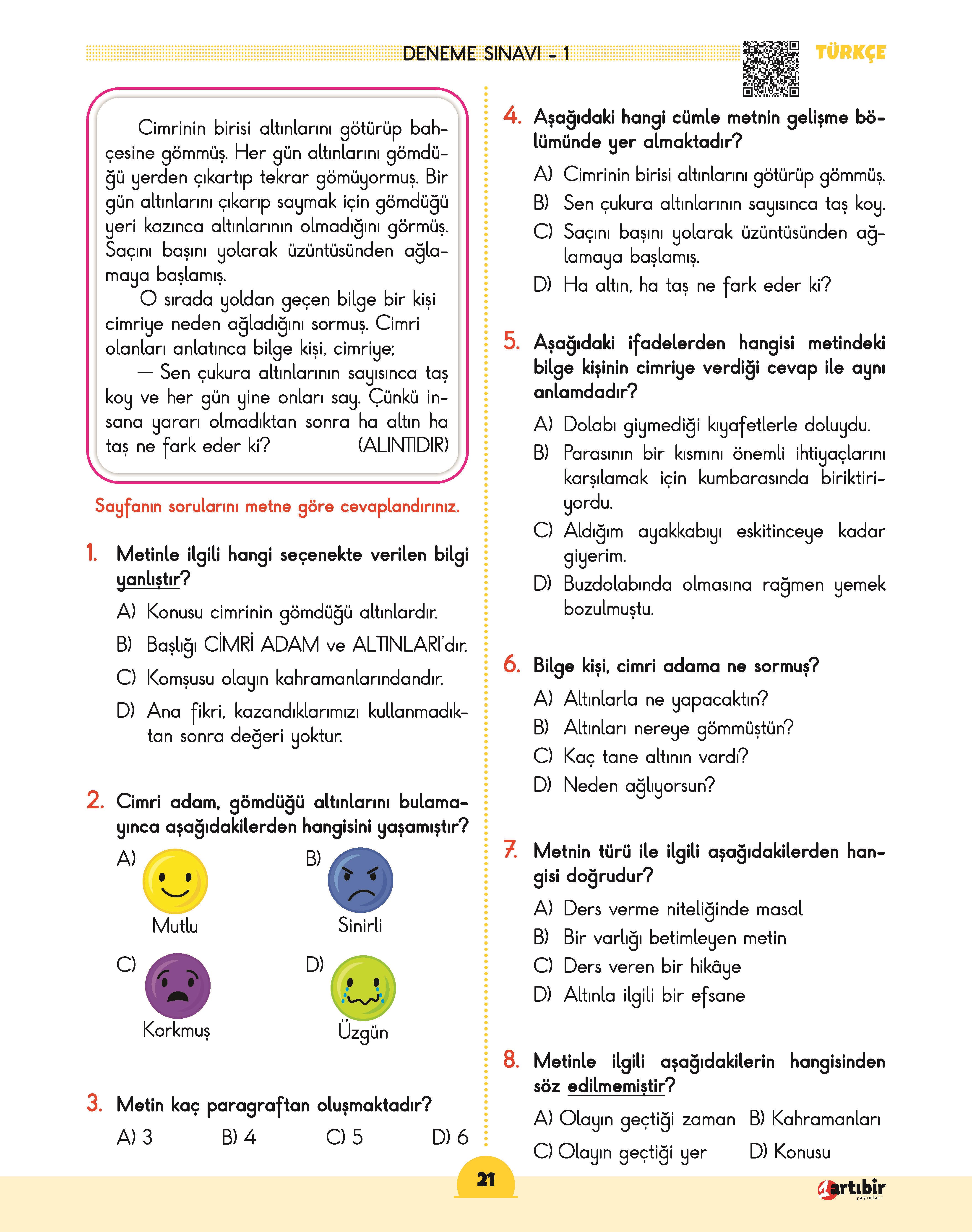 4. Sınıf (HEY) Tüm Dersler Soru Bankası (Haftalık Etkinlik Yaprakları)