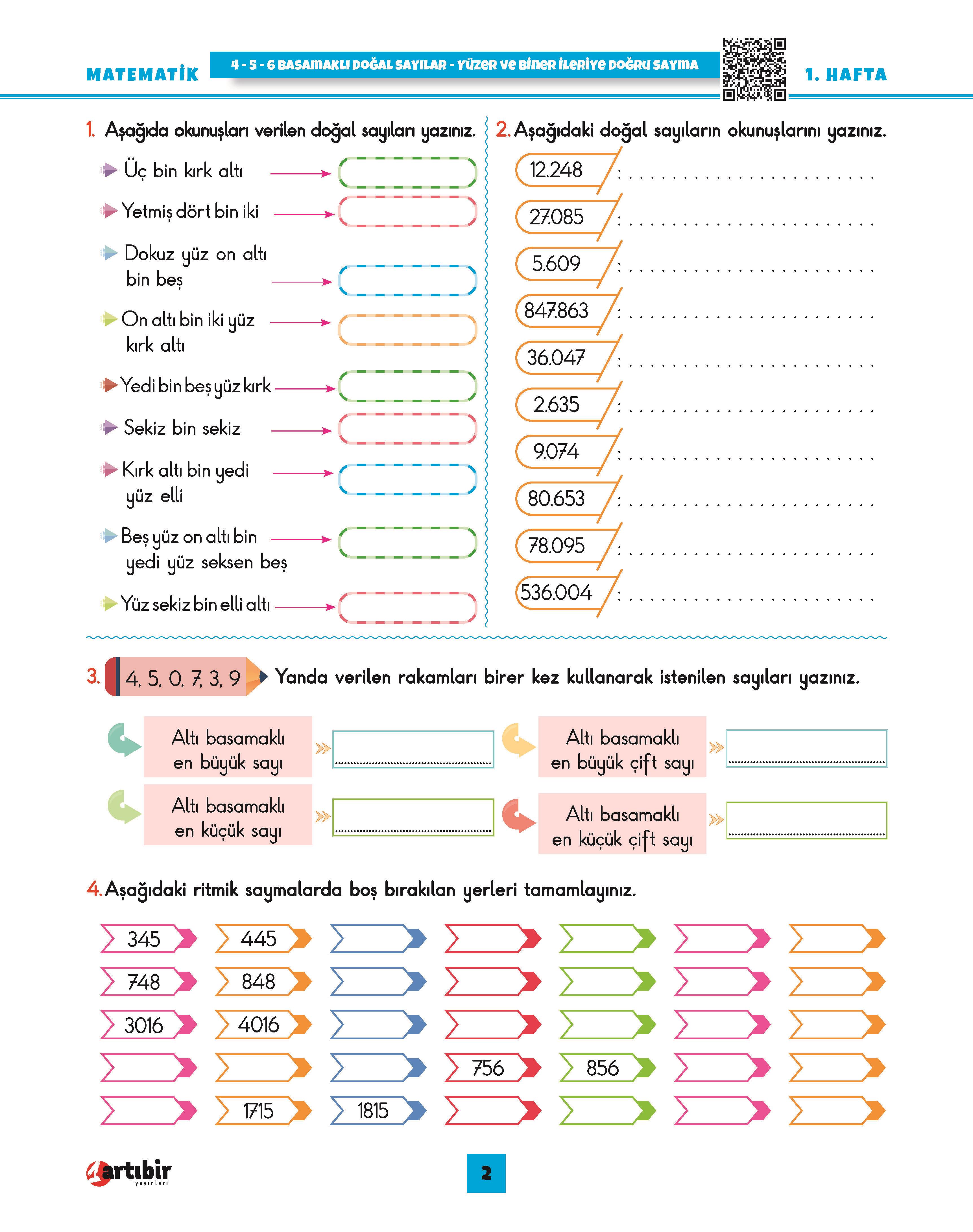 4 Sınıf (FÖY) Fasikül Ödev Yaprakları