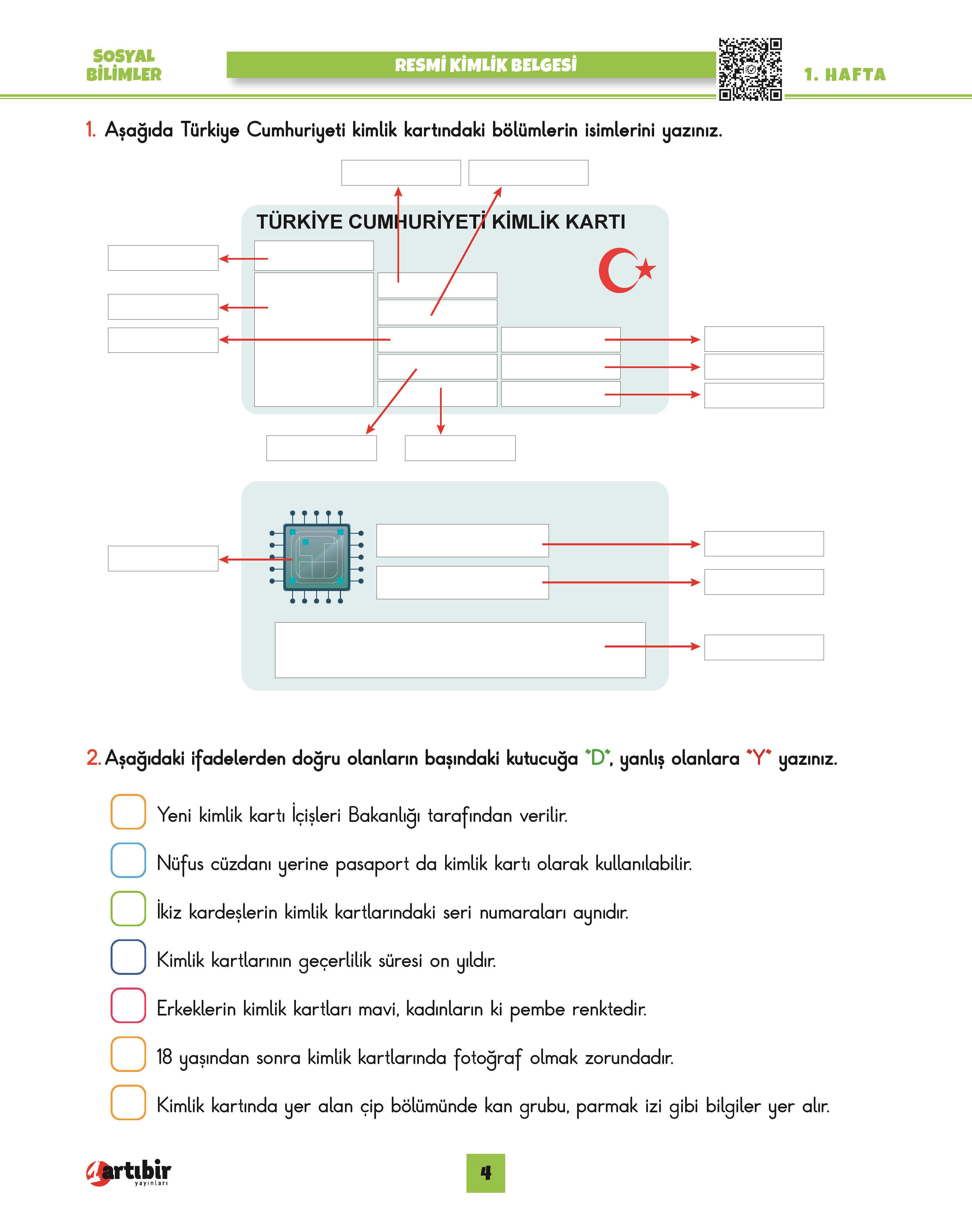 4 Sınıf (FÖY) Fasikül Ödev Yaprakları