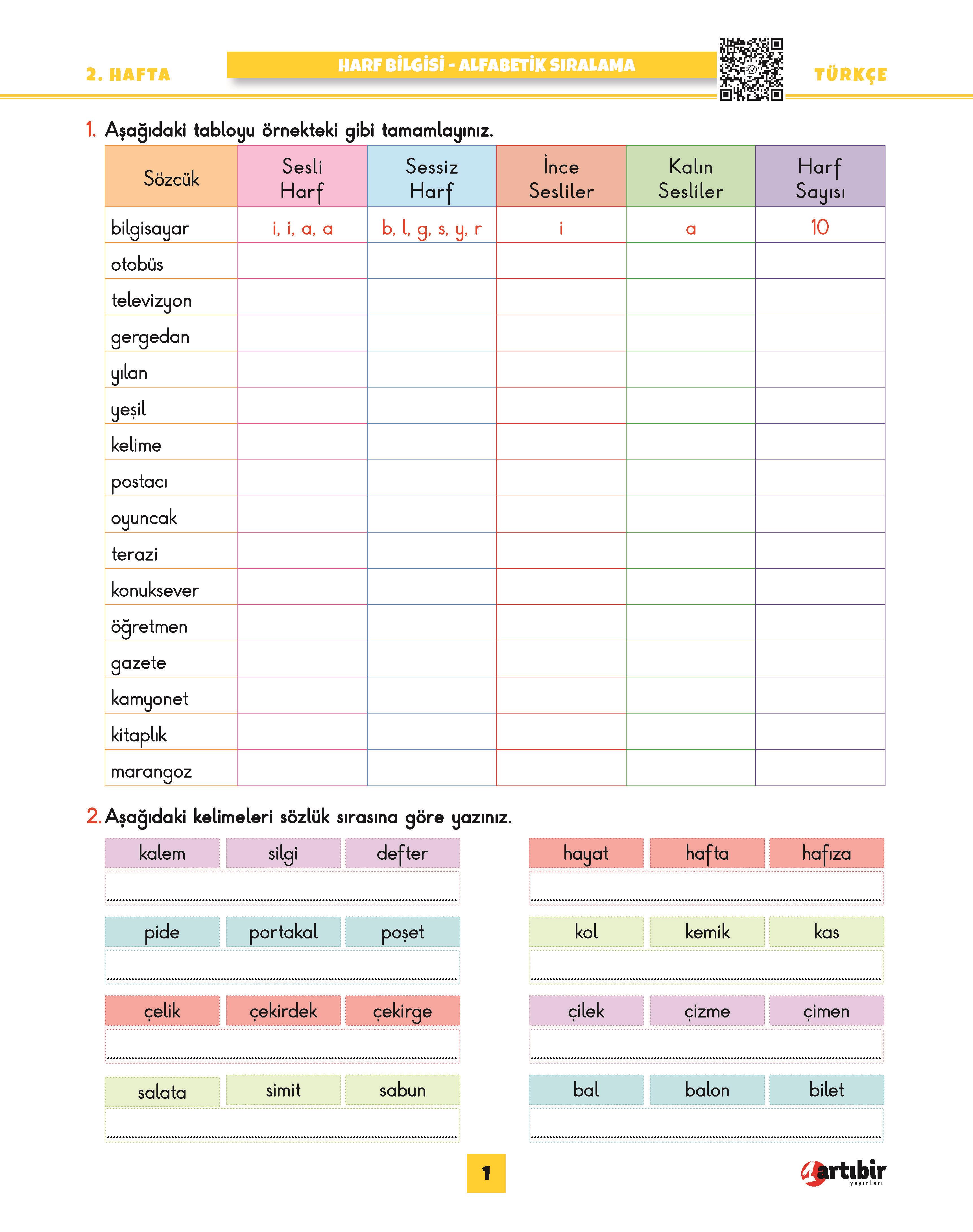 4 Sınıf (FÖY) Fasikül Ödev Yaprakları