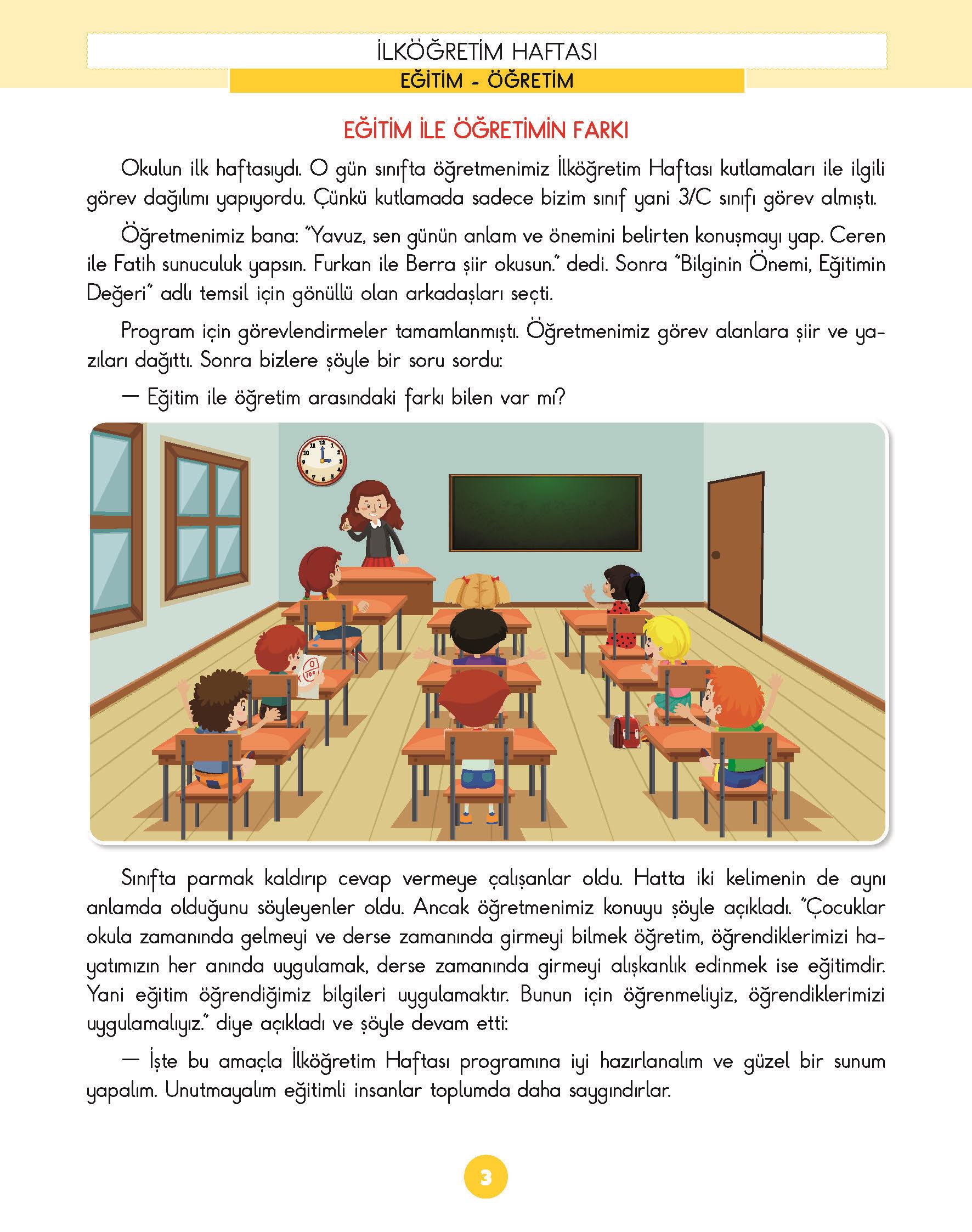 İlkokullar Için Belirli Gün Ve Haftalar (TEMEL DEĞERLERİMİZ)