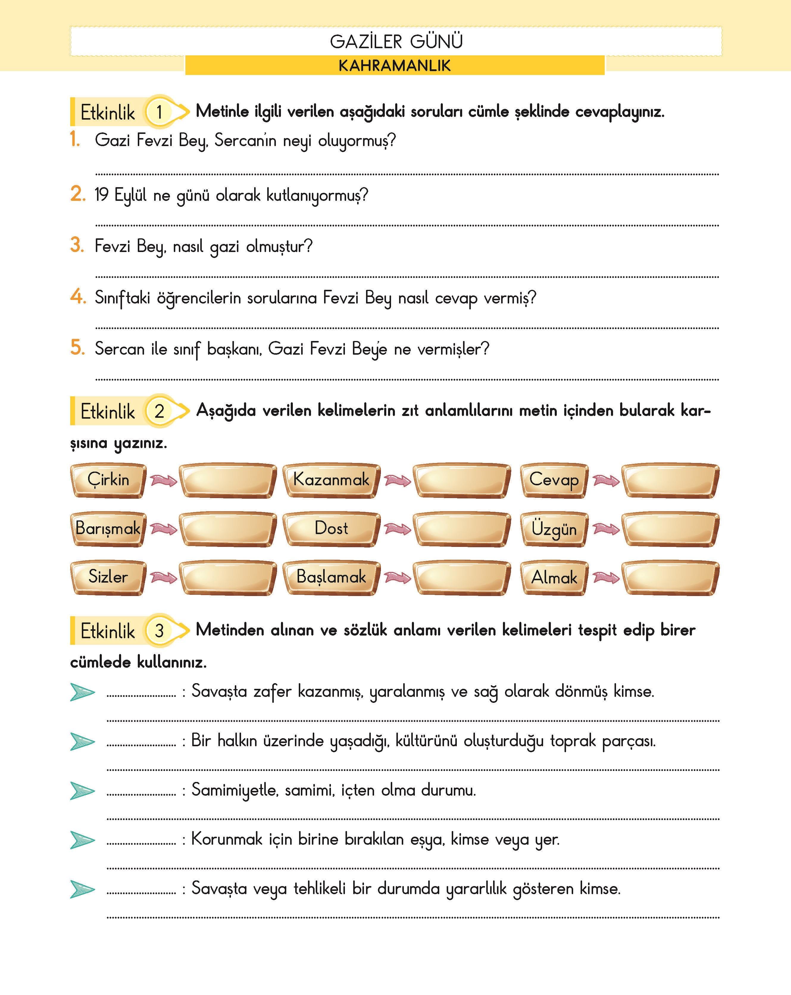İlkokullar Için Belirli Gün Ve Haftalar (TEMEL DEĞERLERİMİZ)