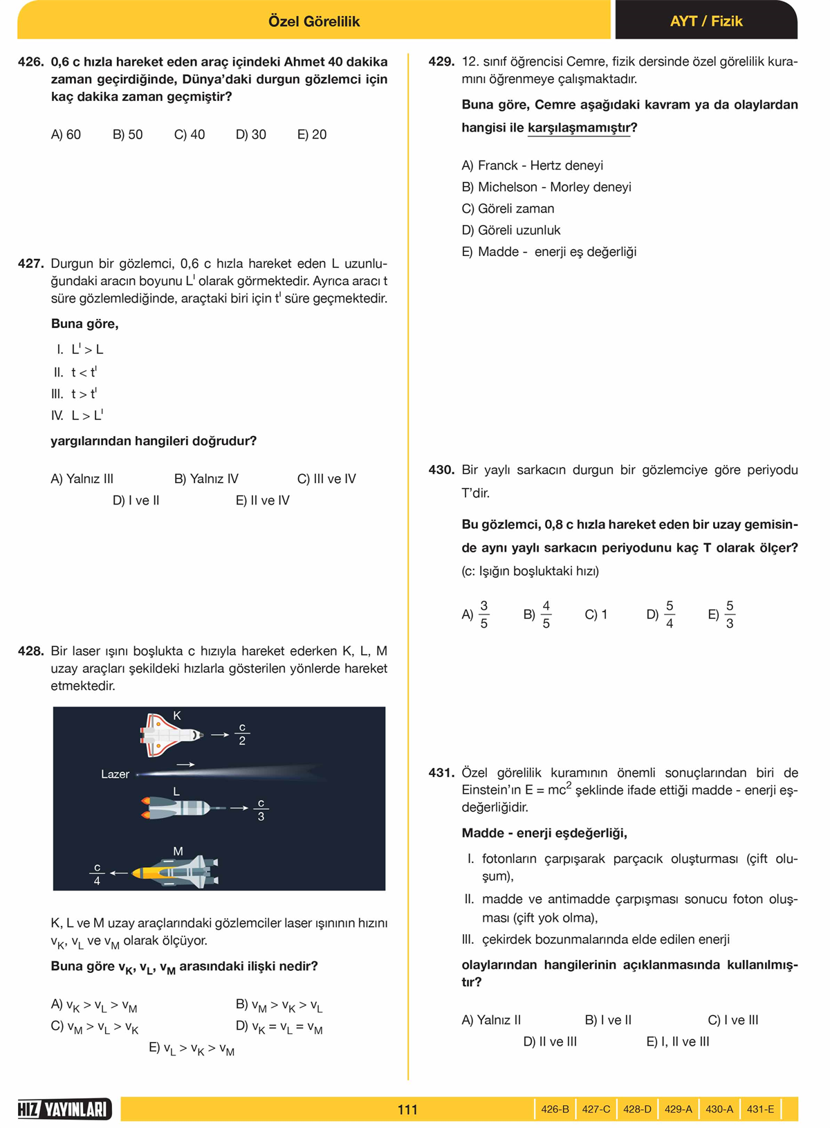 2020 - AYT SON 500 SORU FİZİK