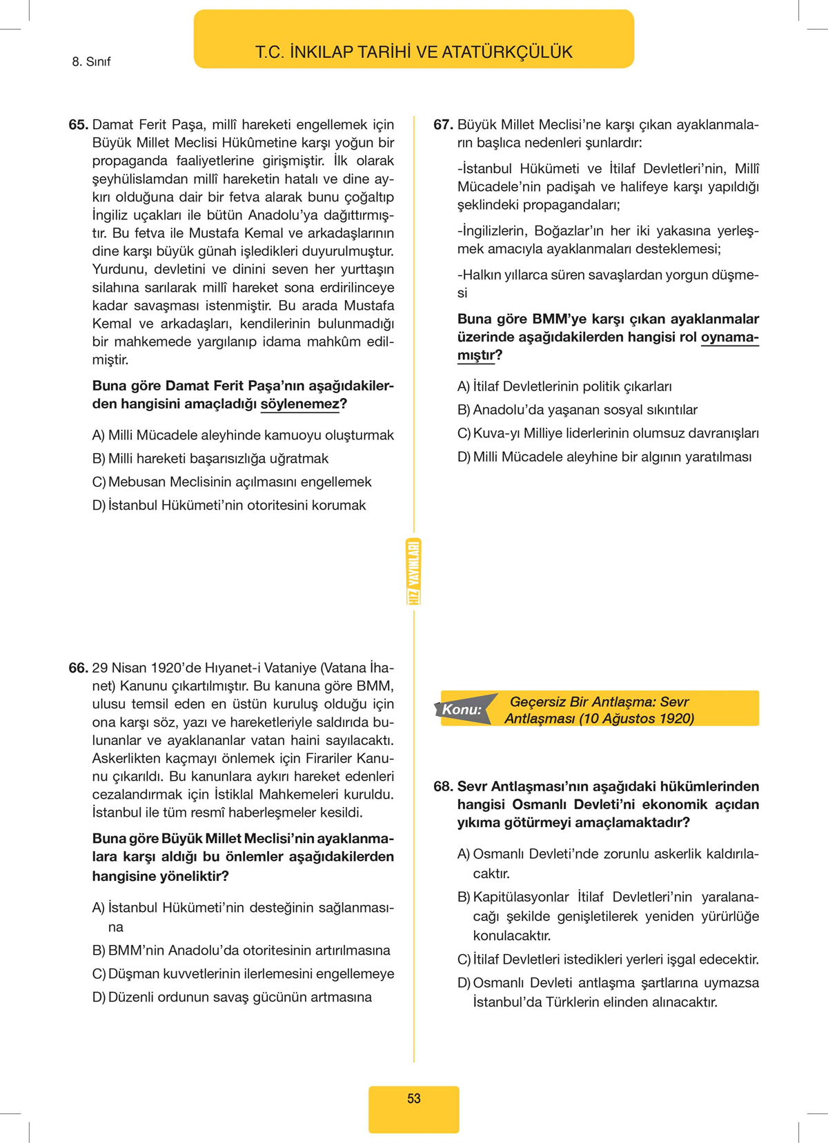 600 SORUDA LGS İLK DÖNEM TEKRARI - 2019