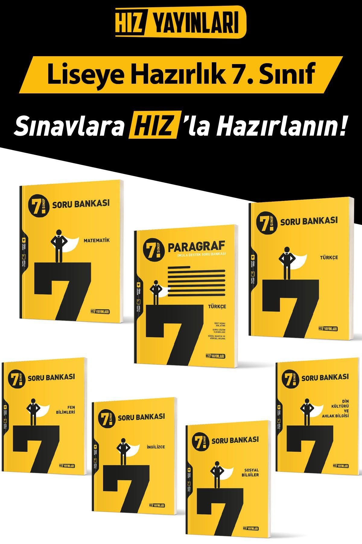 7.Sınıf Tüm Dersler Soru Bankası Seti Güncel Baskı 7 kaynak