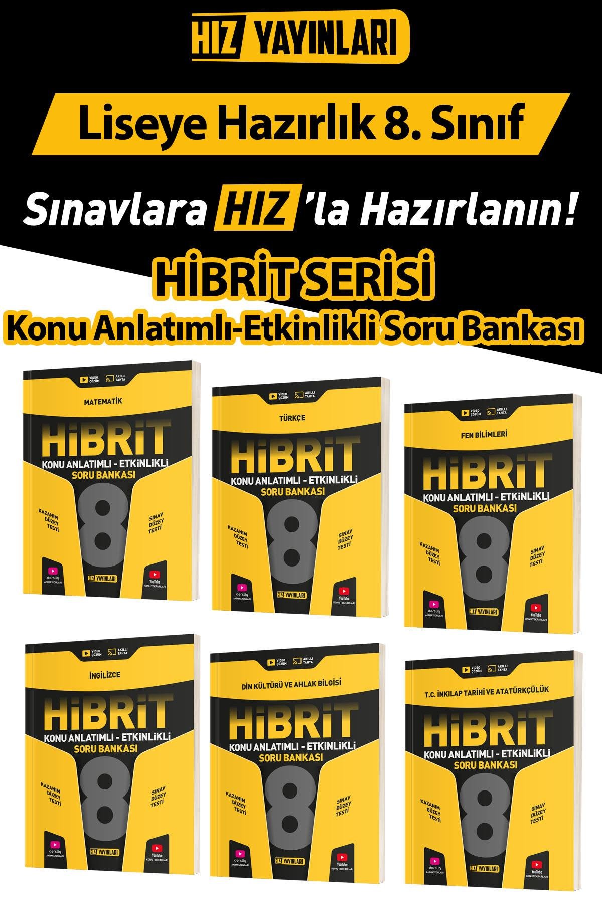 8. Sınıf Hibrit Konu Anlatımlı Etkinlikli Soru Bankası Seti