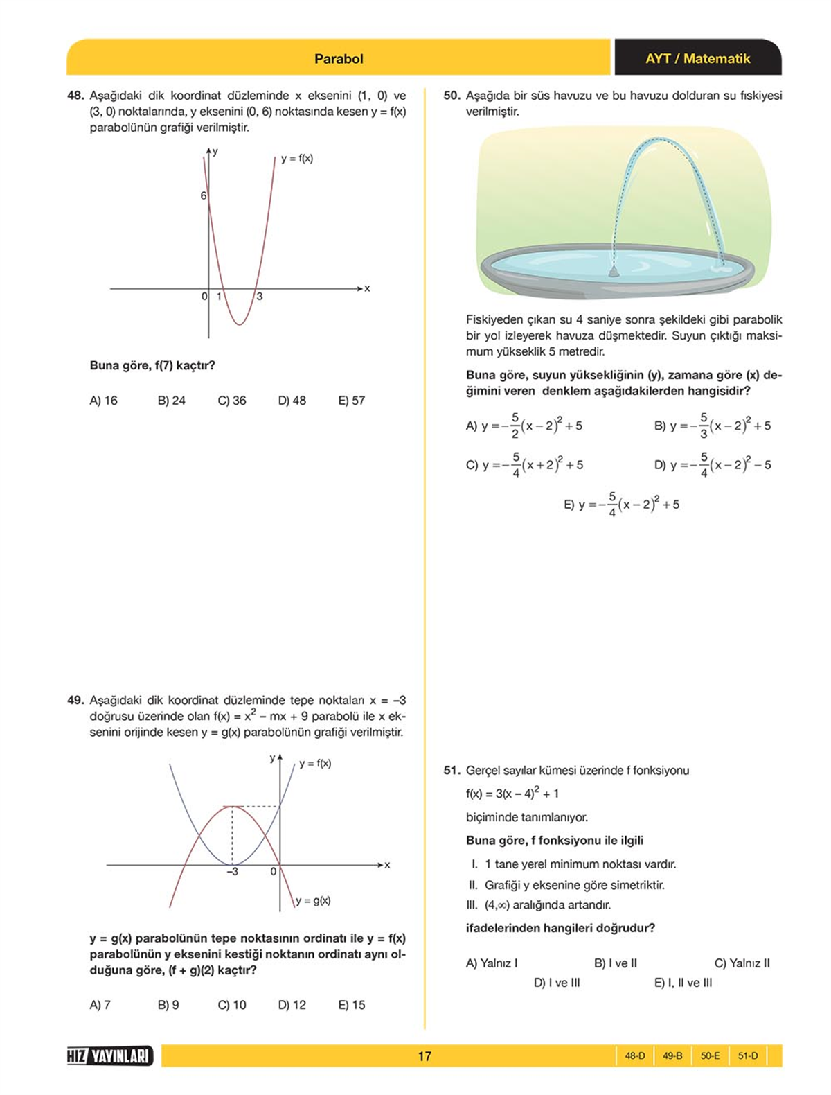 AYT SON 500 SORU MATEMATİK-GEOMETRİ