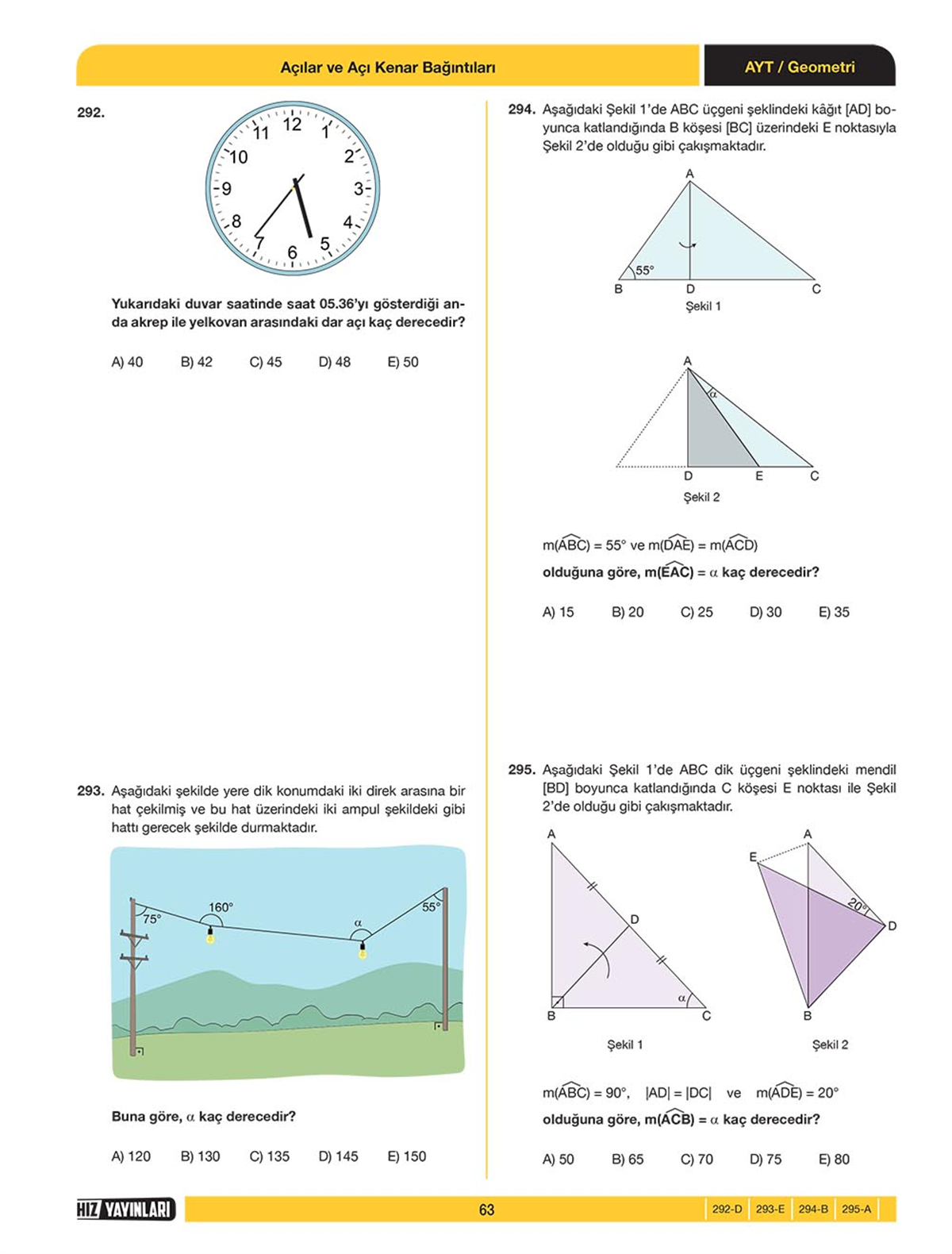 AYT SON 500 SORU MATEMATİK-GEOMETRİ
