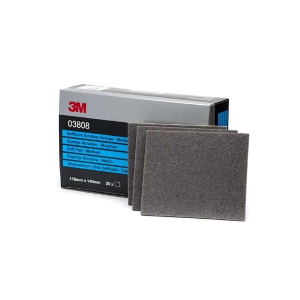 3M 3808 Tabaka Sünger Zımpara Medium 115x140mm