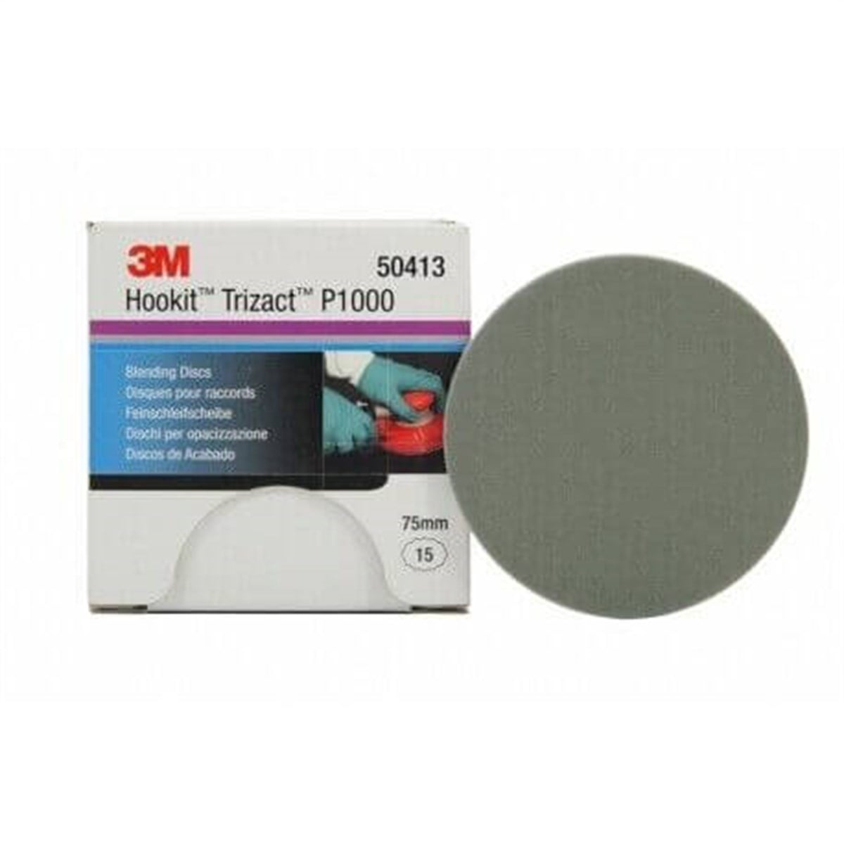 3M 50413 Trizact Hookit P1000 Matlaştırma Diski 75mm