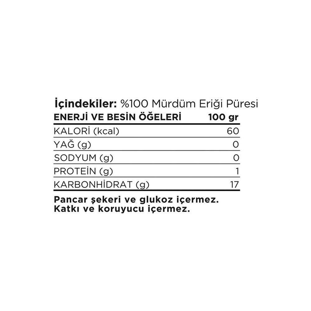  %100 Mürdüm Eriği Püresi 240 Gr