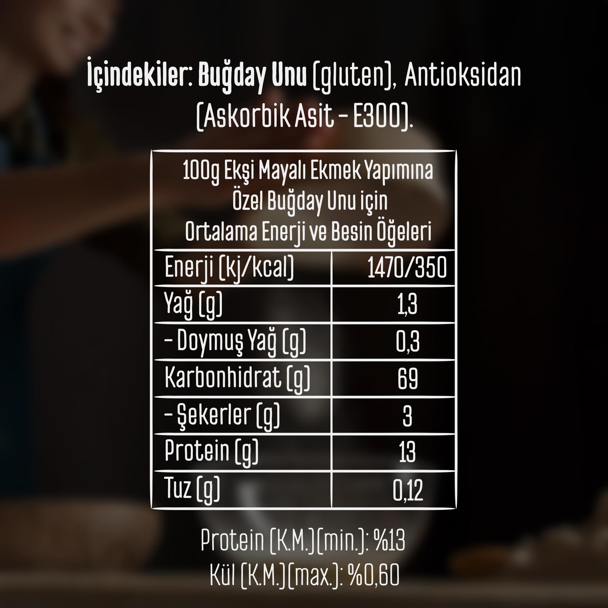 3'Lü Ekşi Mayalı Ekmek Yapımına Özel Buğday Unu