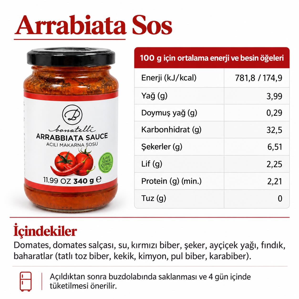 Acılı Makarna Sosu 340 G