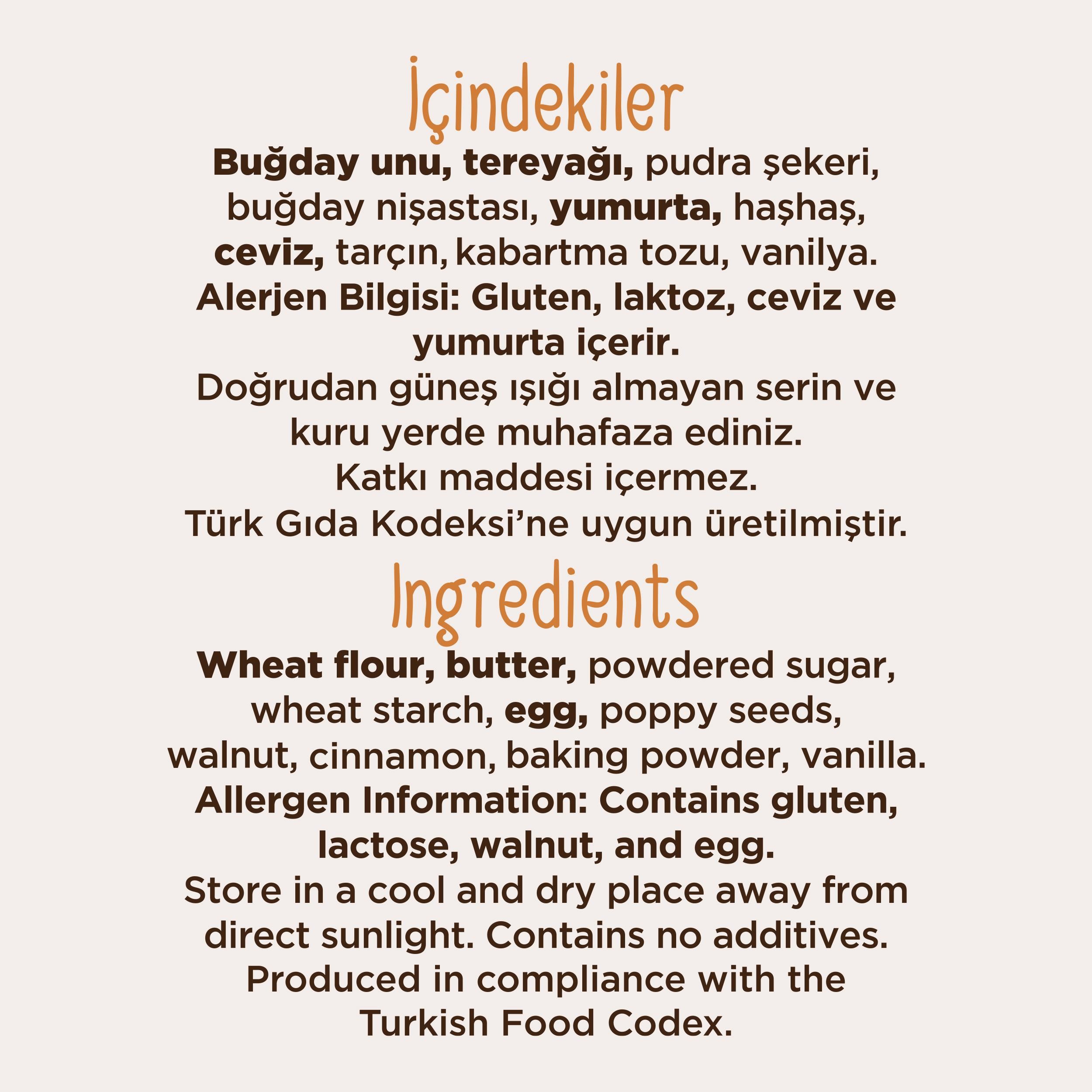 Cevizli Kurabiye 250 G