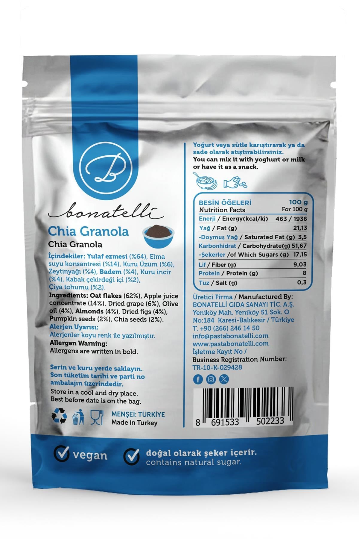 Chıa Granola 300 G