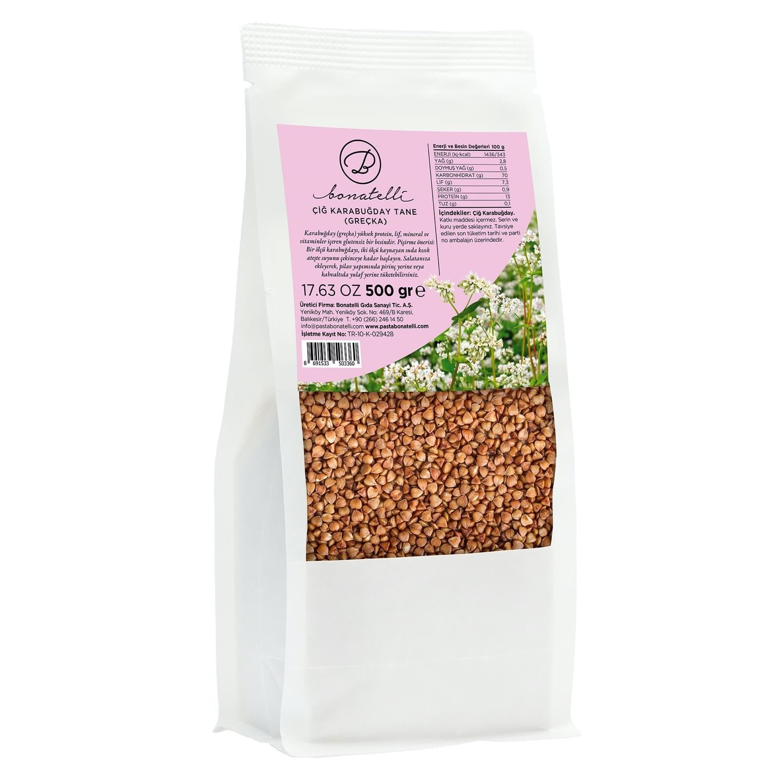 Çiğ Karabuğday Tane (Greçka) 500 Gr