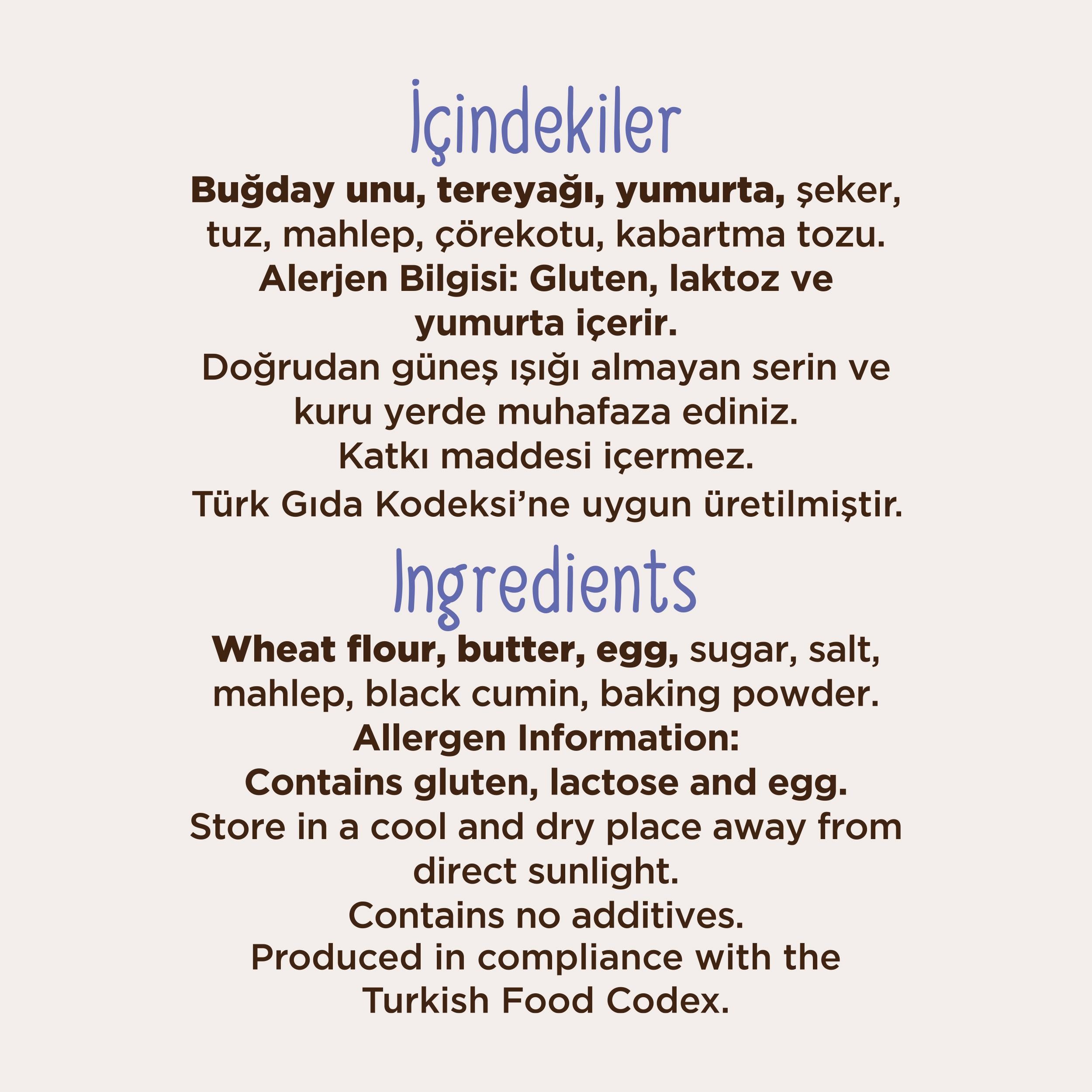 Çörekotlu Tuzlu Kurabiye 250 G