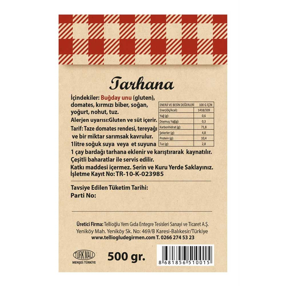 Geleneksel Tarhana 500 Gr