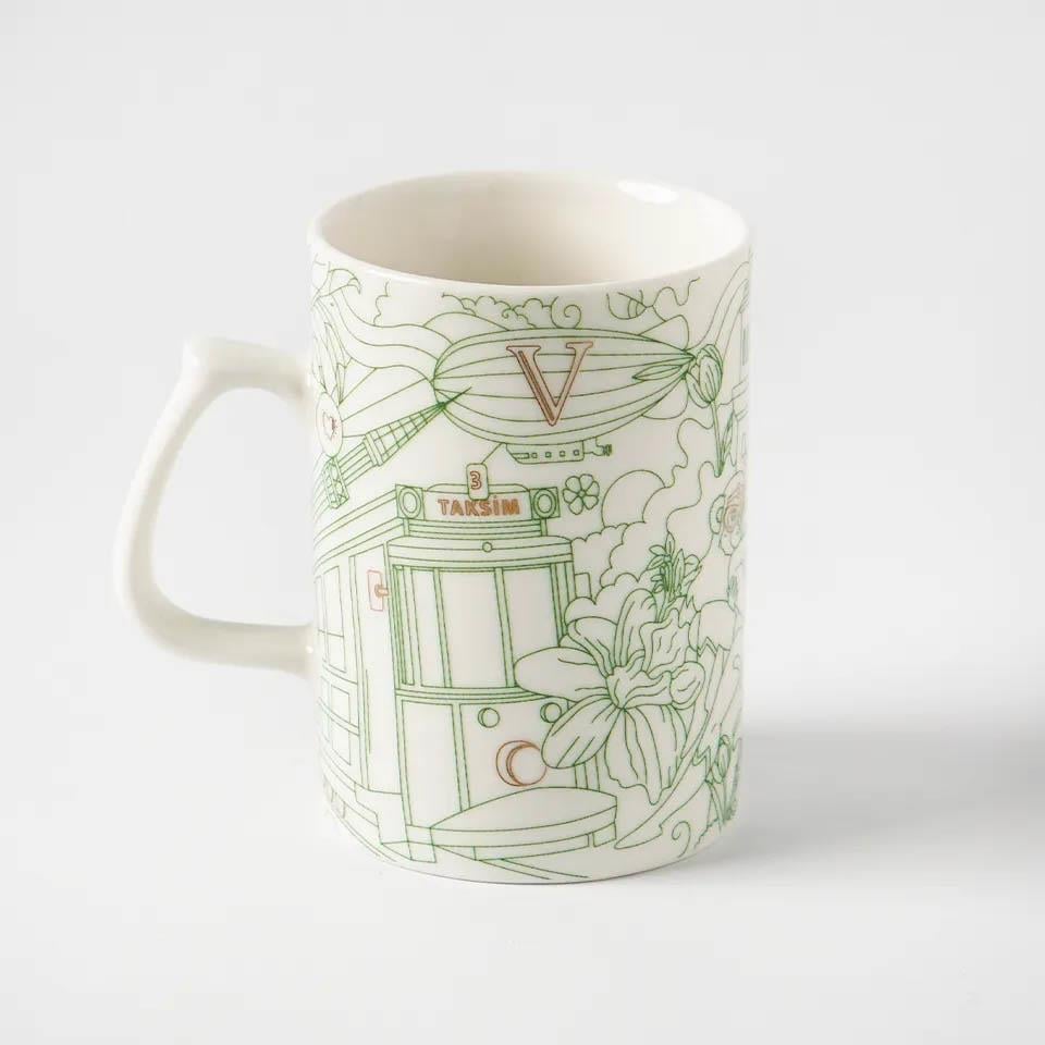 İstanbul Pera Porselen Kahve Kupası